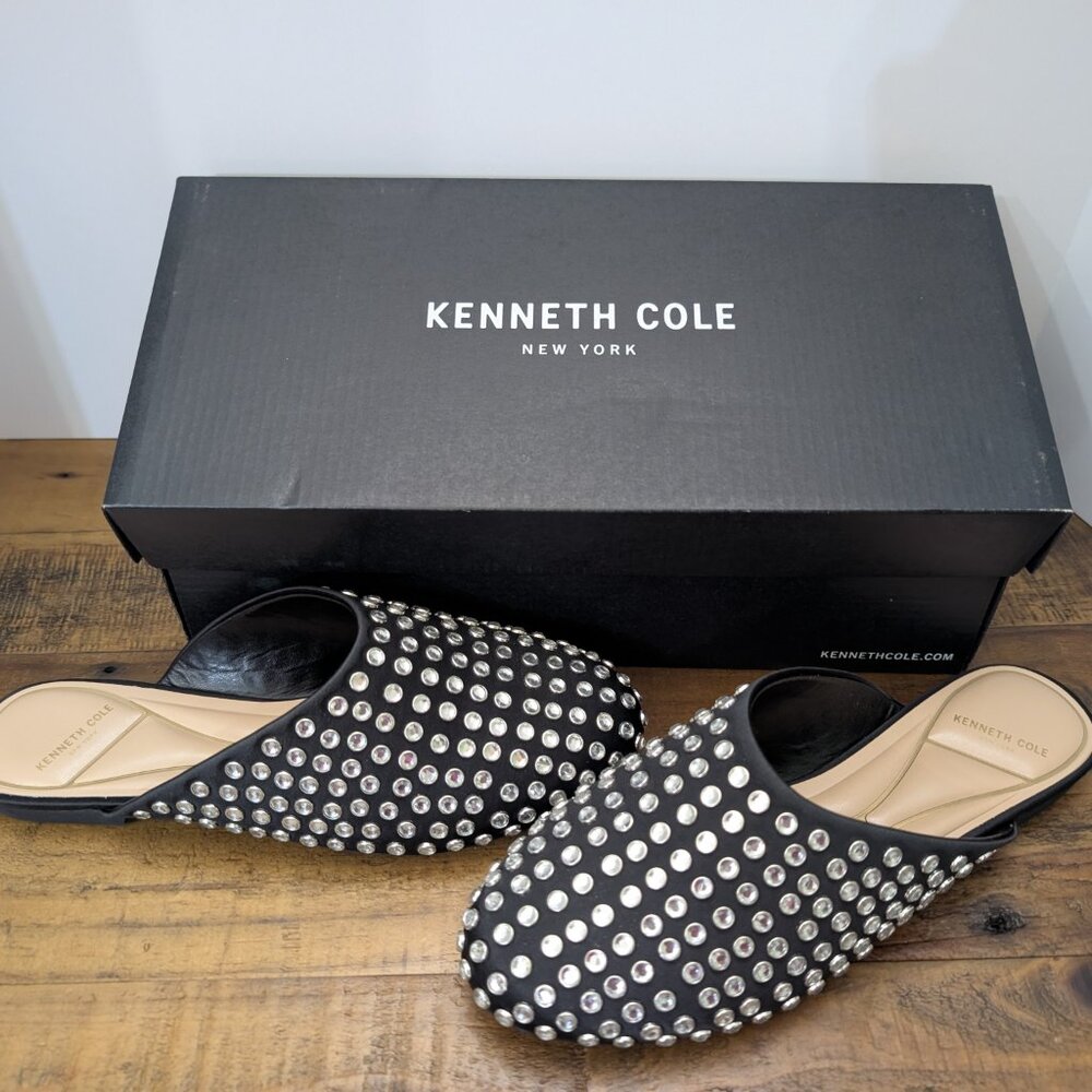NIB-Kenneth Cole Saddie Studded Rhinestone Mule-Size 6